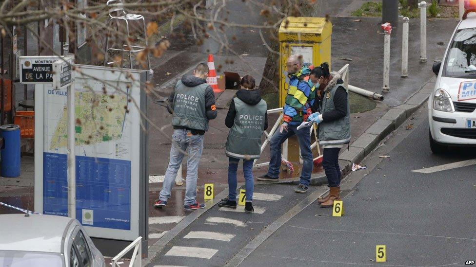 Scene of shooting of policewoman in Montrouge