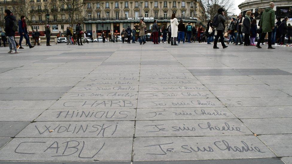 Flagstones marking the dead