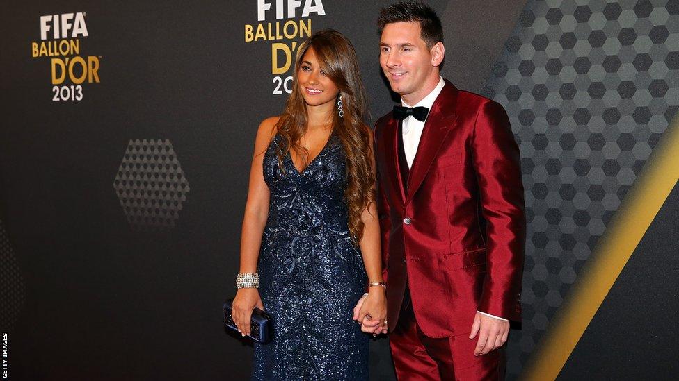 Lionel Messi attends the 2013 Fifa Ballon d'Or award ceremony in 2014