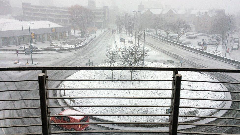 Gordon Milligan, from Broughty Ferry, said a blizzard hit Dundee at lunchtime.