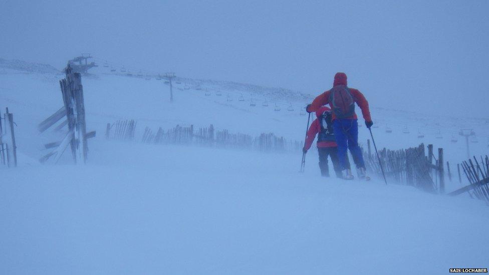 SAIS Lochaber skiing on Aonach Mor