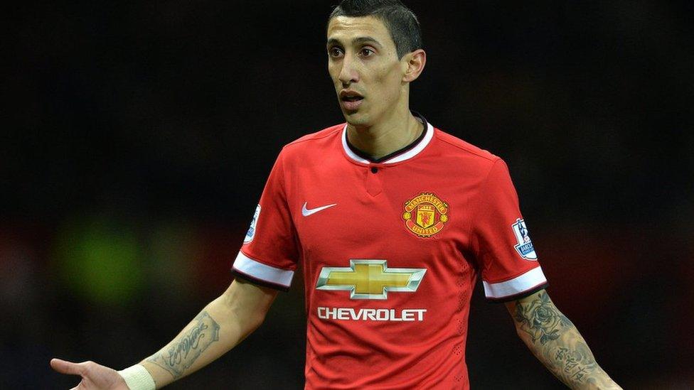 Manchester United united midfielder Angel Di Maria