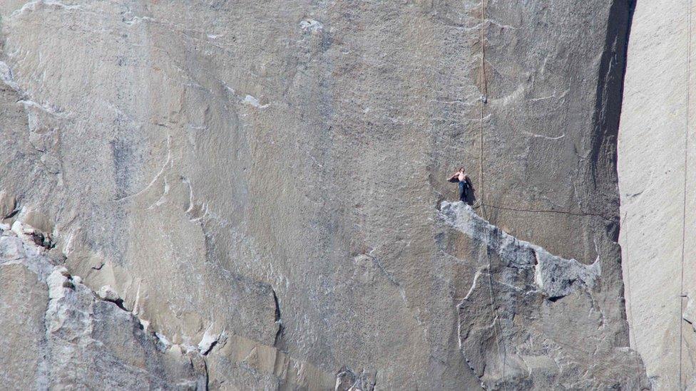 Climbers rest on El Capitan