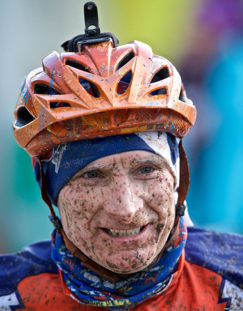 Cyclist taking part in the Strathpuffer
