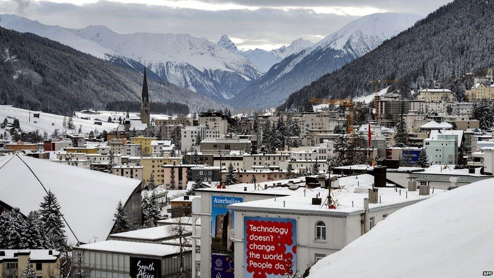 General view of Davos in Switzerland