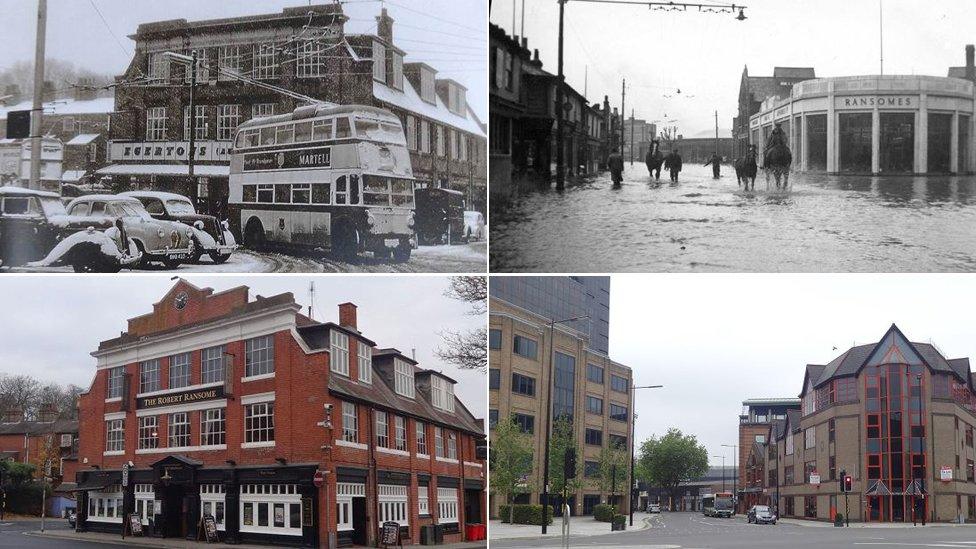 Princes Street in Ipswich and the Tower Ramparts area