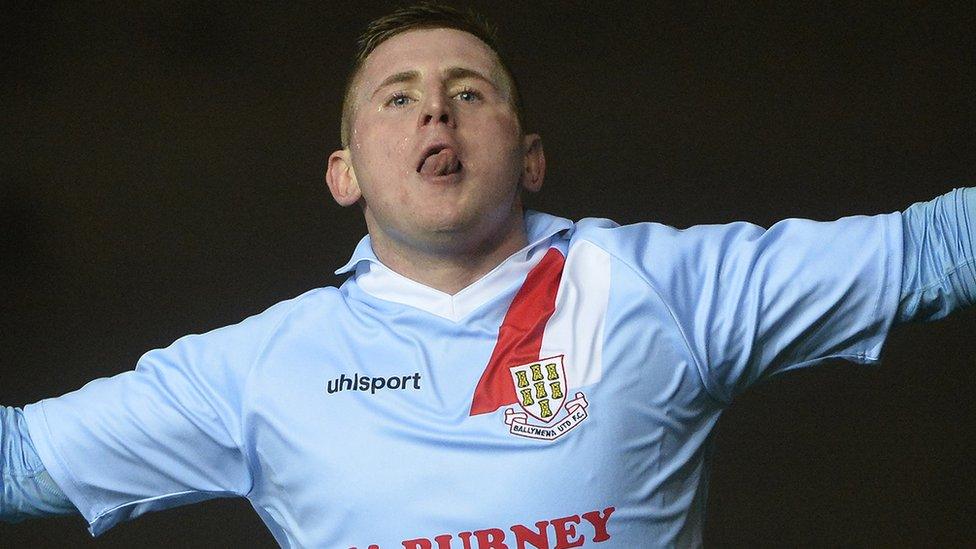 Ballymena substitute David Cushley's two goals in the second half tied the cup final at 2-2