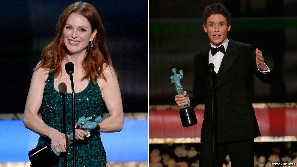 Julianne Moore and Eddie Redmayne