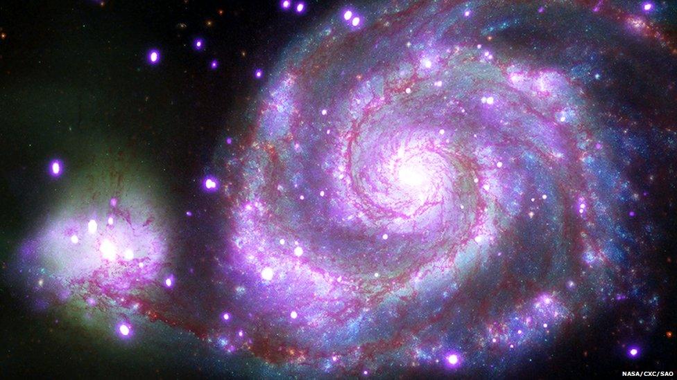 a picture of the whirlpool galaxy.