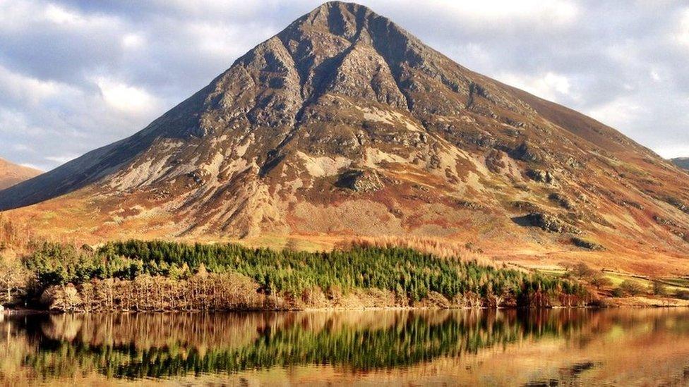 Grasmoor reflected over Crummock Water