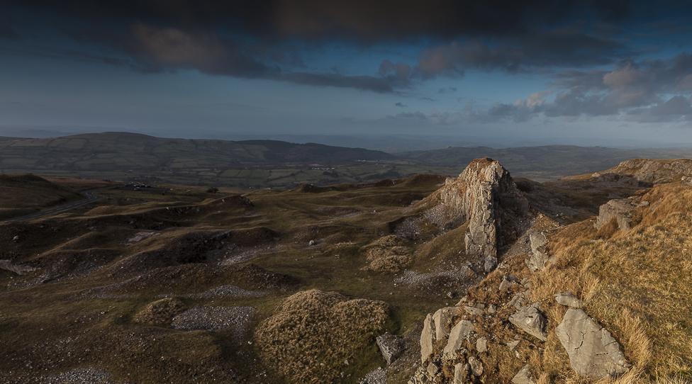 The old lime quarry on the Black Mountain