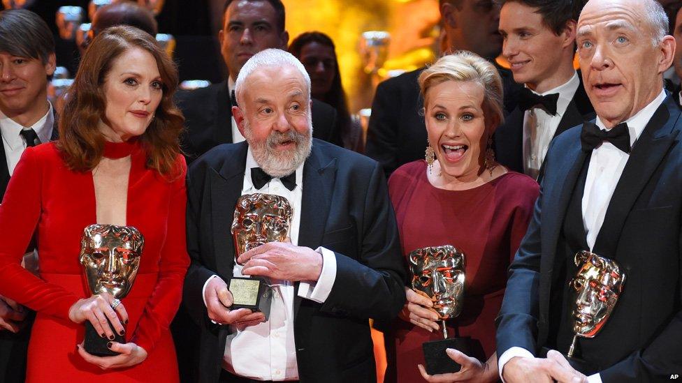 Julianne Moore, Mike Leigh, Patricia Arquette and JK Simmons