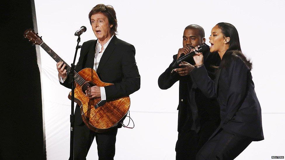 Sir Paul McCartney, Kanye West and Rihanna