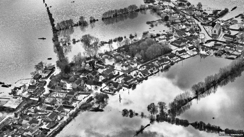 An image of the Somerset floods in 2014, taken by Matilda Temperley