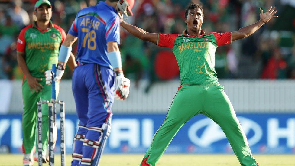 Rubel Hossain celebrates a wicket