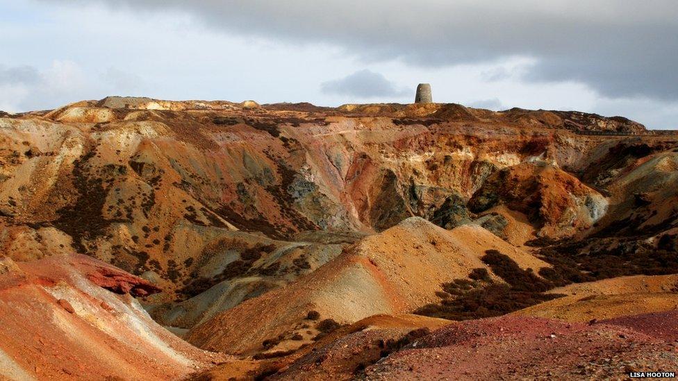 This view of the former copper mine at Parys Mountain, near Amlwch, on Anglesey was captured by Lisa Hooton from Llanddeusant.