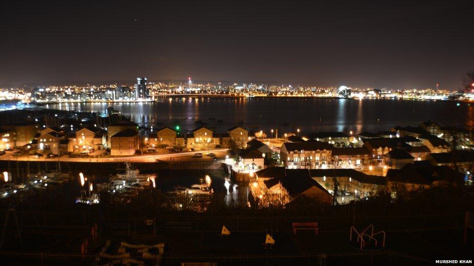 Murshed Khan, of Cardiff, captured this view overlooking Cardiff Bay and towards the city centre from Penarth, Vale of Glamorgan.