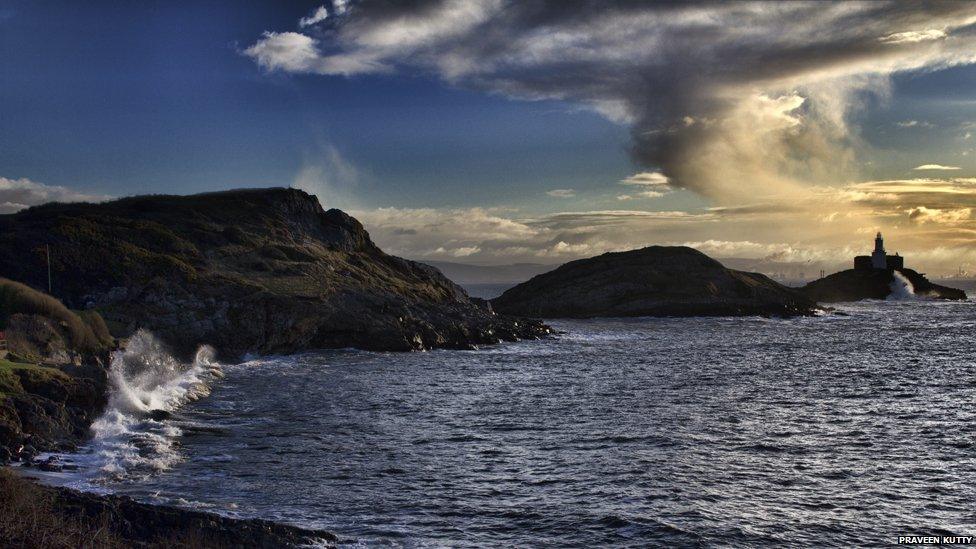 The view of Mumbles lighthouse in Swansea was captured by Praveen Kutty from Llanelli.