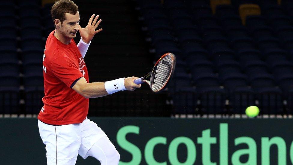 Andy Murray in Davis Cup preparation