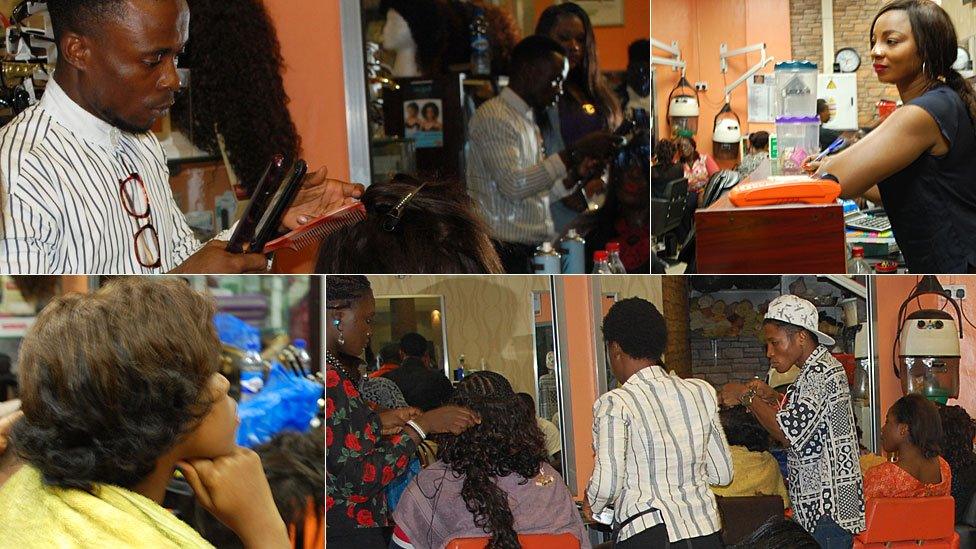 Bruno's Place hair salon in Ikeja Mall in Lagos, Nigeria