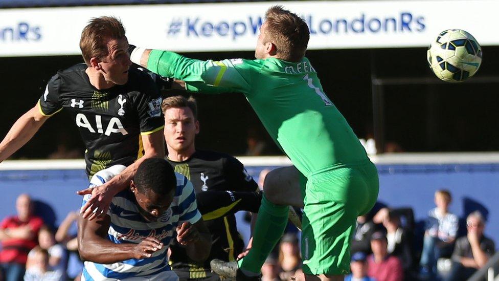 Harry Kane heads Tottenham ahead against QPR