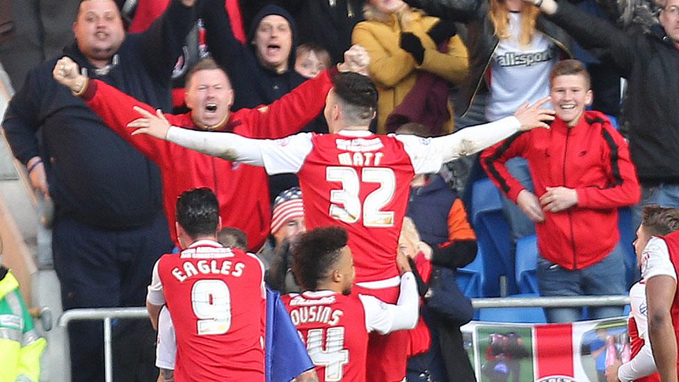 Charlton celebrate their equaliser