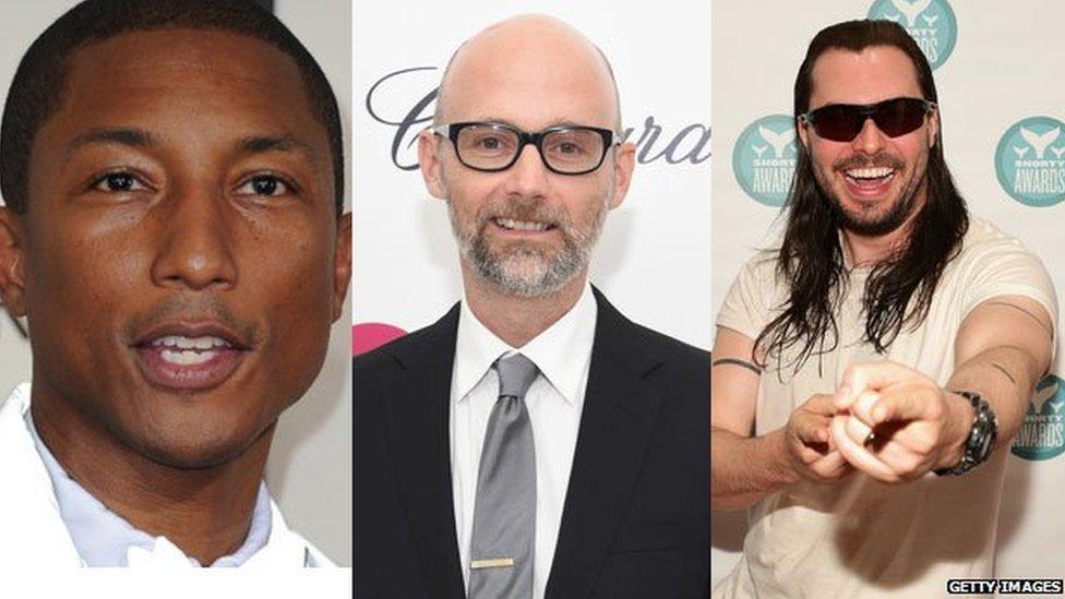 Pharrell, Andrew WK and Moby