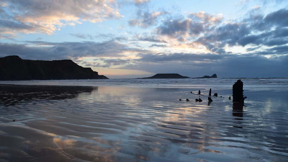 Elizabeth Rees took this picture while taking an evening stroll along Rhossili beach, Gower