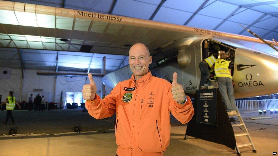 Solar Impulse 2 on landing