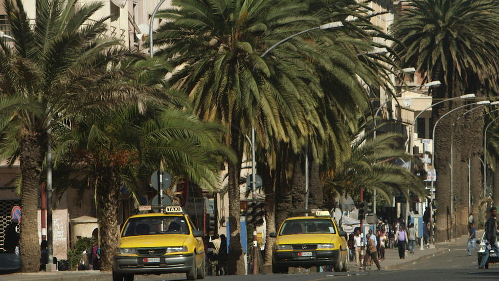 A street scene in Asmara, Eritrea