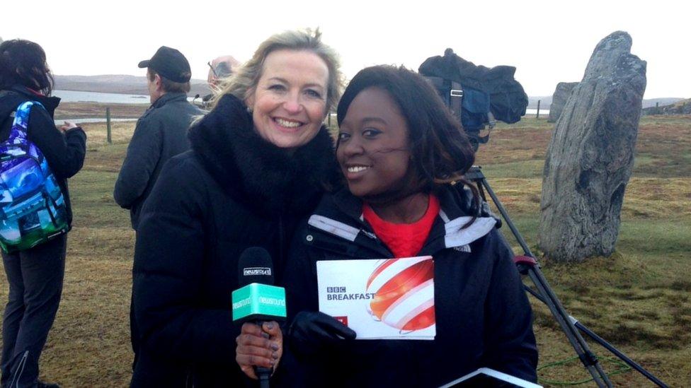 Carol Kirkwood and Ayshah Tull