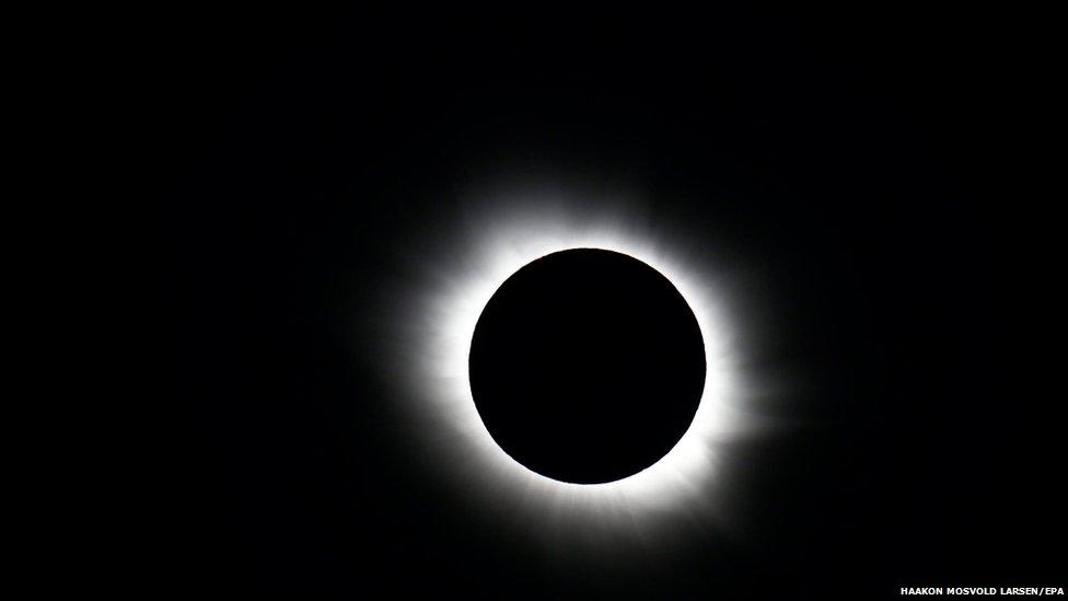 The total solar eclipse