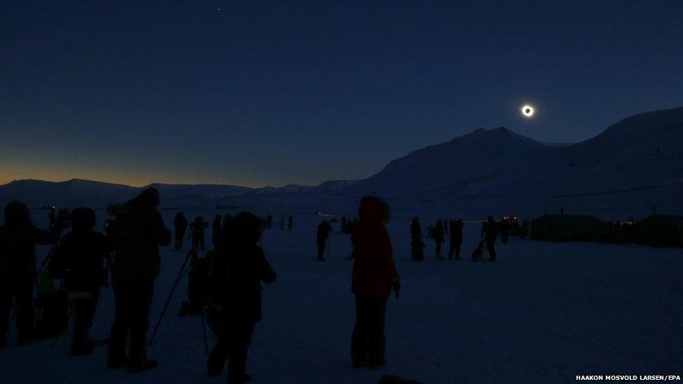 The total solar eclipse