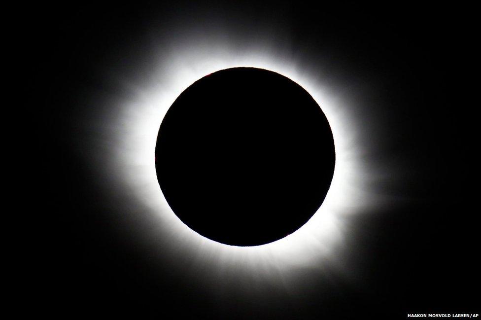 The total solar eclipse seen from Svalbard, Norway