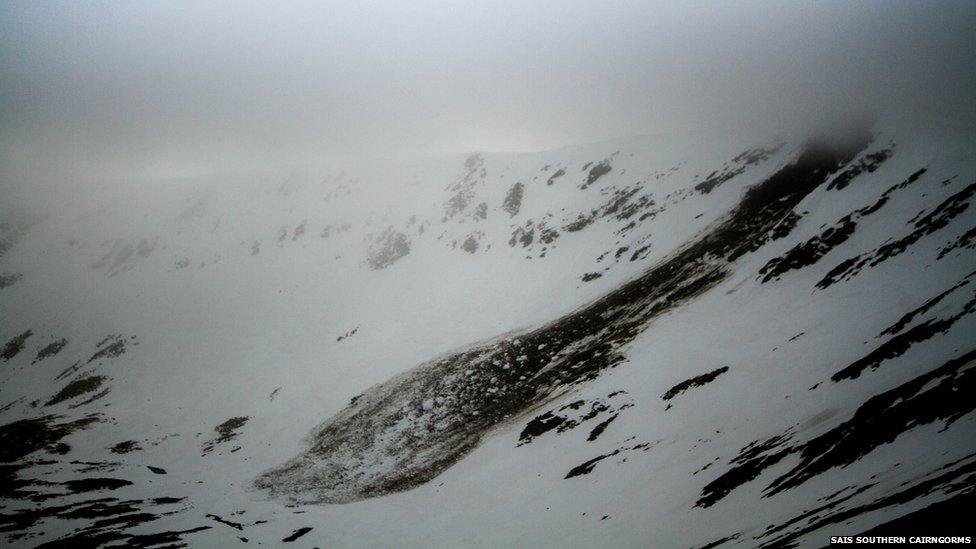 Avalanche on Glas Tulaichean