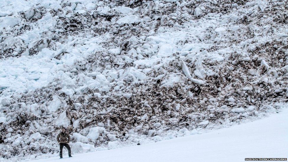 Avalanche on Glas Tulaichean