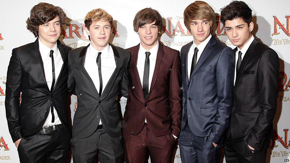 One Direction at a film premiere in 2010