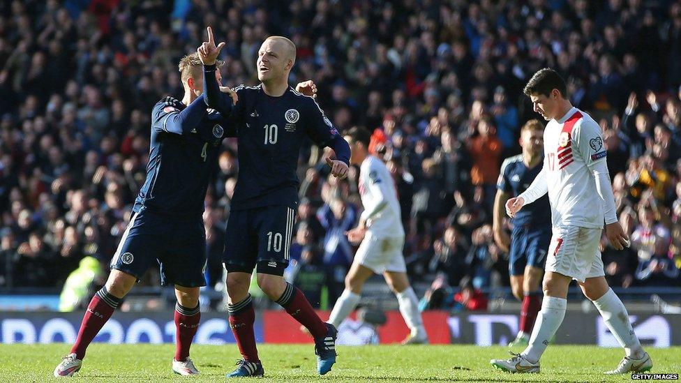 Scotland celebrating