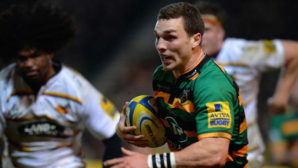 George North in action for Northampton