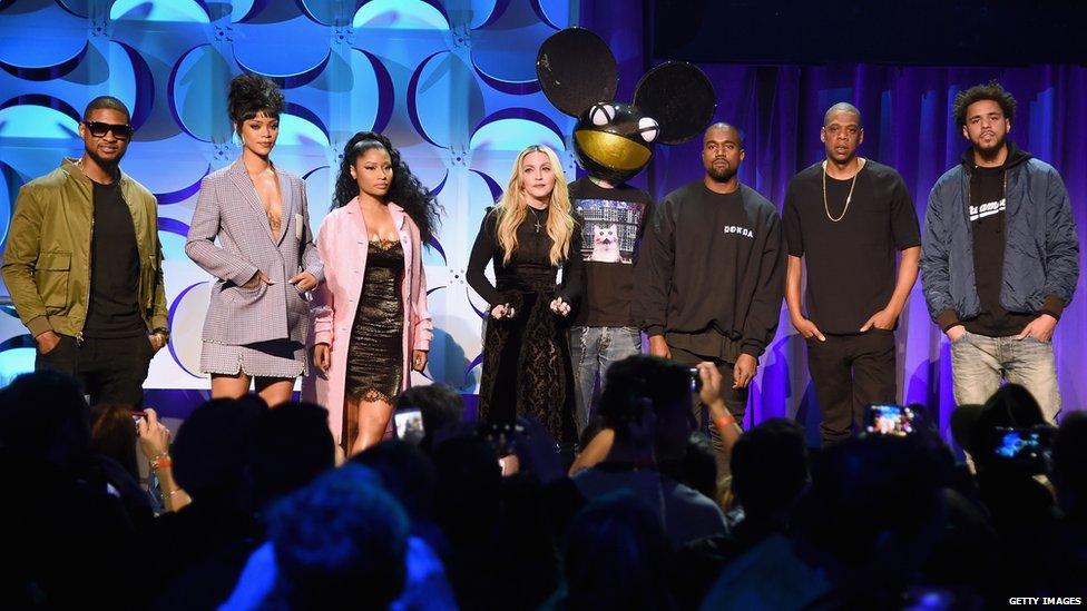 Top music artists gather at the Tidal launch event