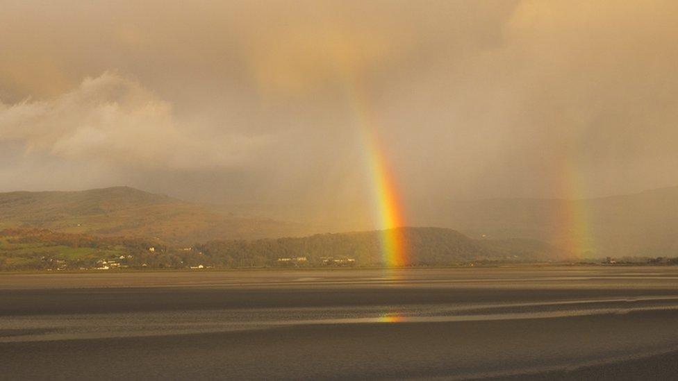 A rainbow over Dwyryd estuary near Portmeirion captured by Peter Seaman