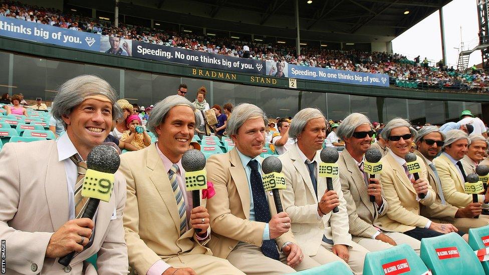 Richie Benaud fans at the Sydney Cricket Ground