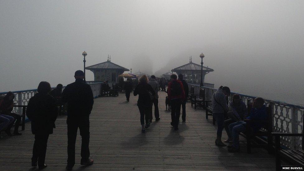 Mike Burvill took this picture of Llandudno promenade and pier engulfed by fog