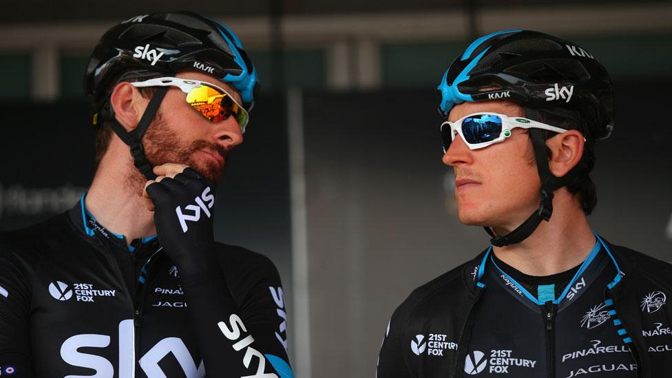 Sir Bradley Wiggins and Geraint Thomas