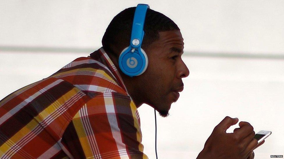 Man wearing Beats headphones