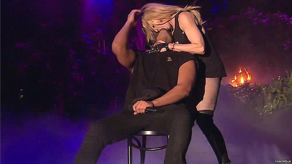 Madonna snogging Drake