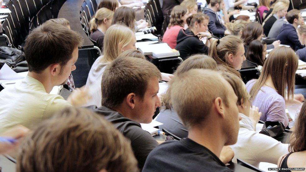 Students in a lecture hall