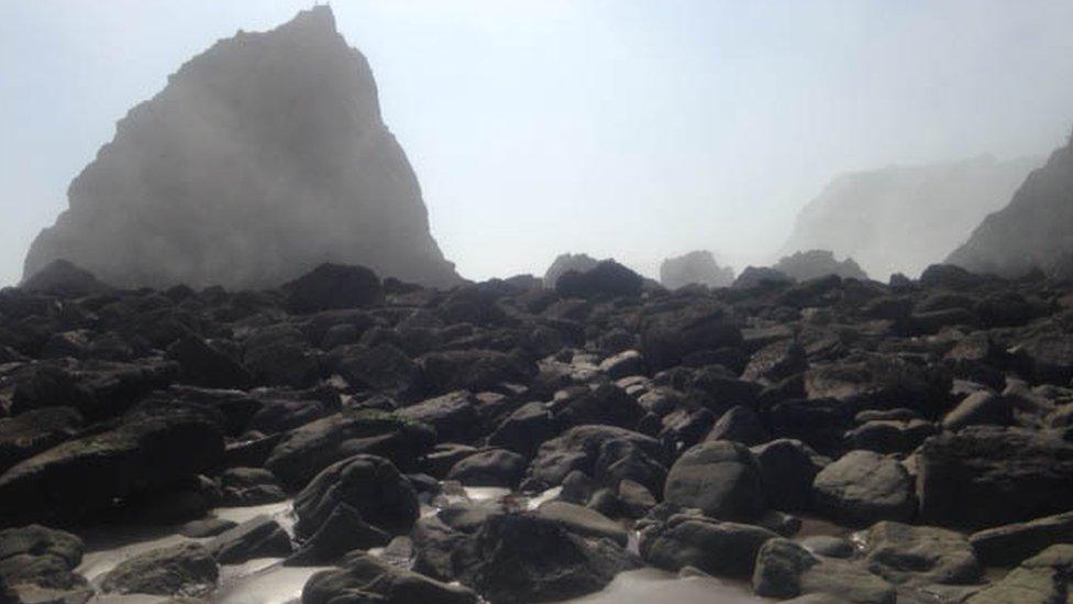 Sea fog in Monkstone, near Saundersfoot