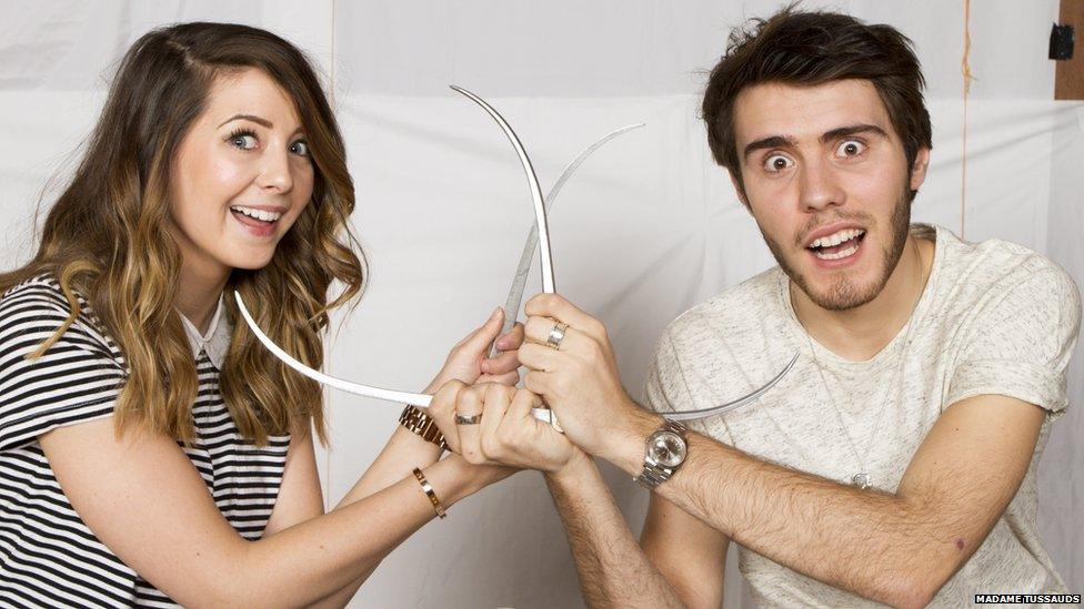 Zoe Sugg and Alfie Deyes