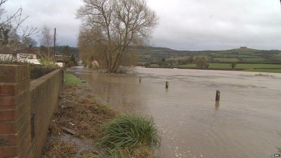 Flooding around the River Avon in Saltford, 2012